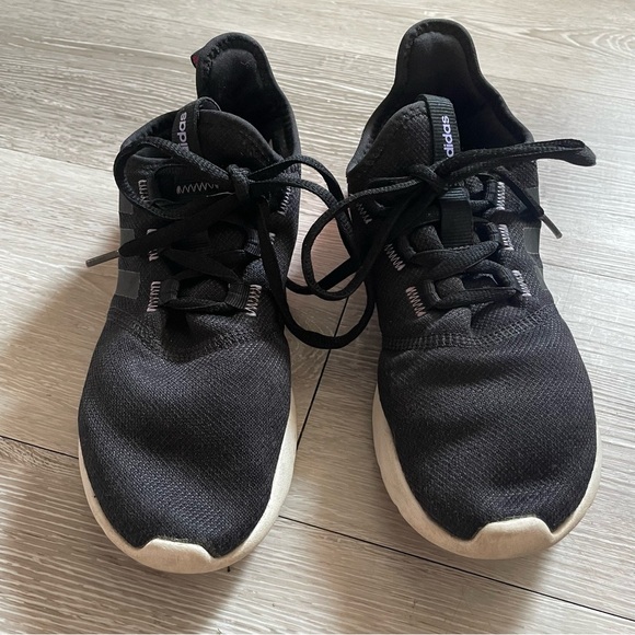 Adidas Cloudfoam Pure Running Shoes Lightweight Ombre Black Pink Size 8 - Picture 4 of 9